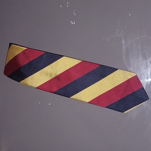 Bancroft Other - Bancroft Striped Red, Yellow, and Blue Men's Tie